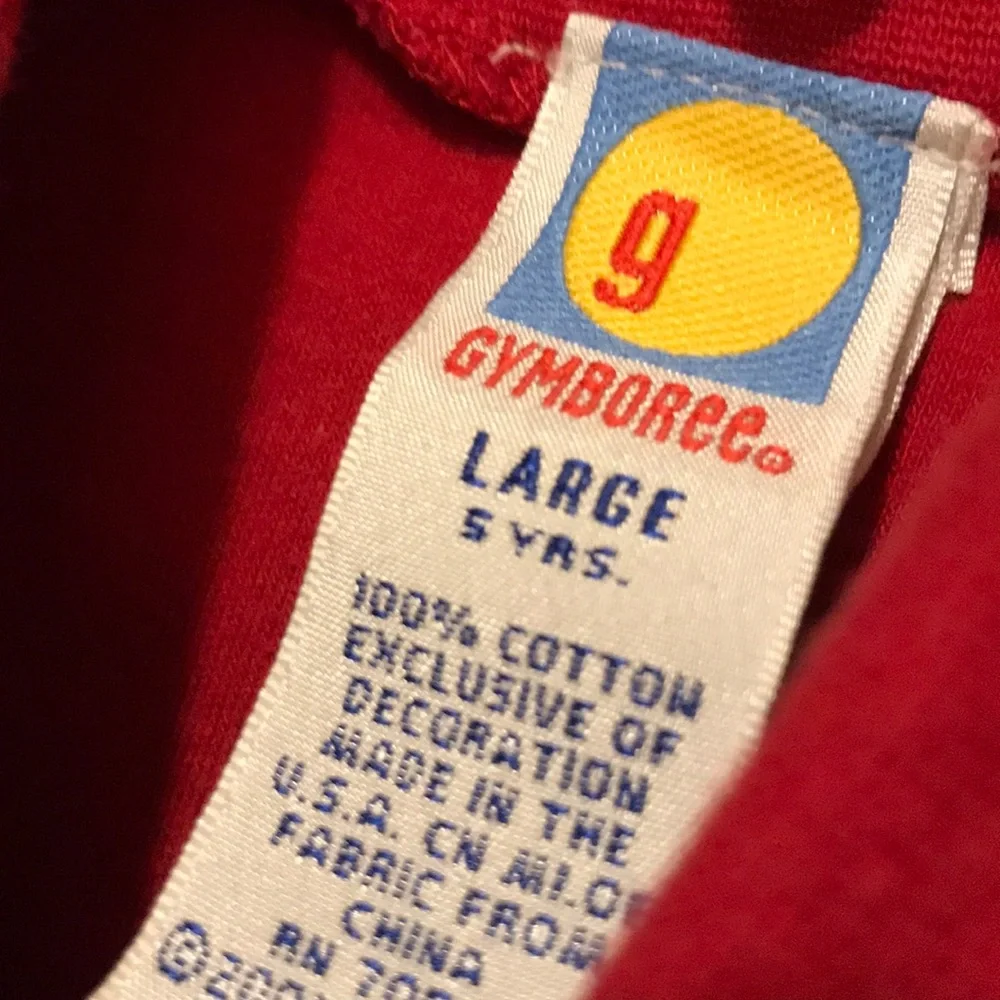 Vintage lot of 2 boy’s Size 5 - 6 warm red blue gray shirts Gymboree US Polo